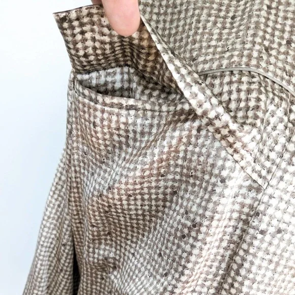 Vintage Linda Allard Ellen Tracy Silk Blouse Top Shirt Button Long Brown 90s 8 - Picture 8 of 14